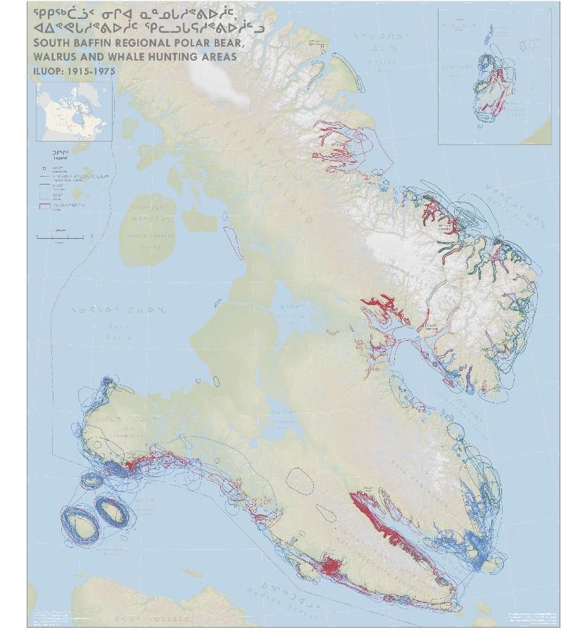 South Baffin Regional Polar Bear, Walrus and Whale Hunting Areas 1915-1975 
