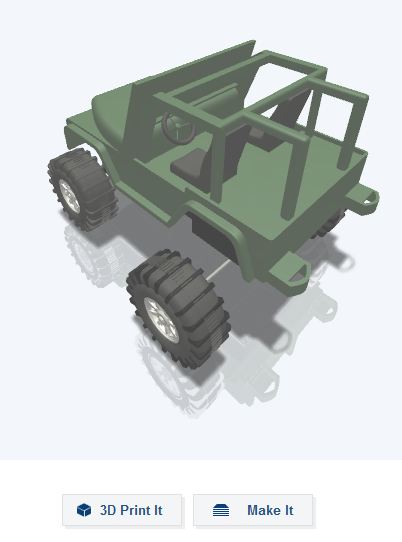 3D Jeep print it make it
