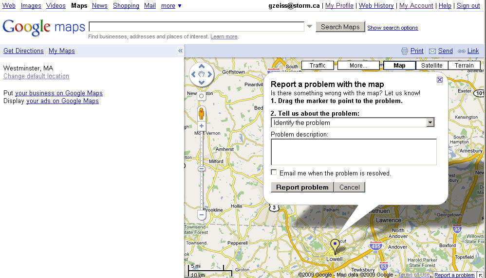 GoogleMapReportaProblem2