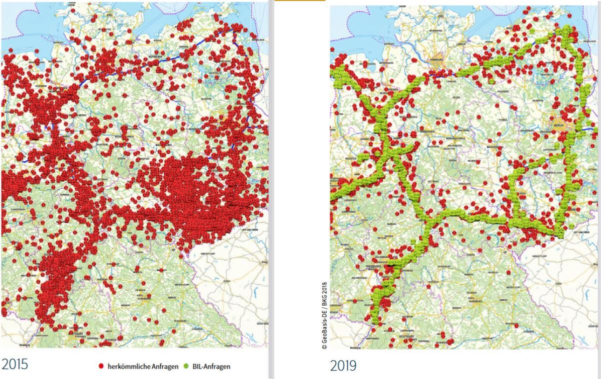 Inquiries handled convetionally and by BIL system 2015 2019 Inquiries handled convetionally and by BIL system 2015 2019