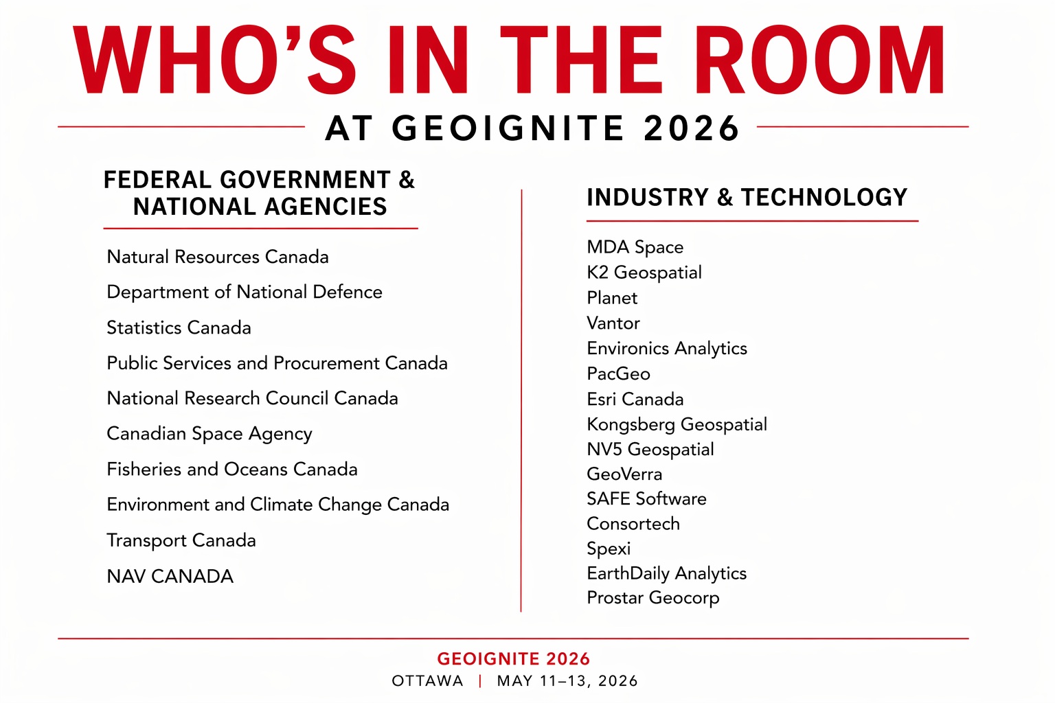 Who is in the room at GeoIgnite 2026