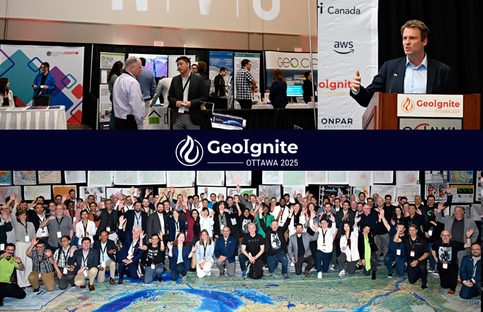 GeoIgnite conference attendees and exhibition activity