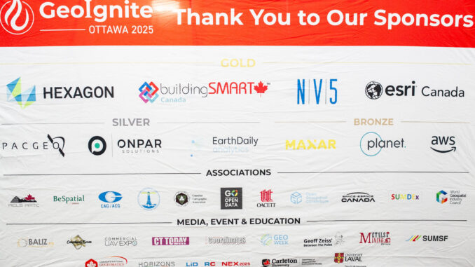 GeoIgnite 2025 sponsor wall