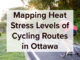 Mapping Heat Stress Levels of Cycling Routes in Ottawa|||