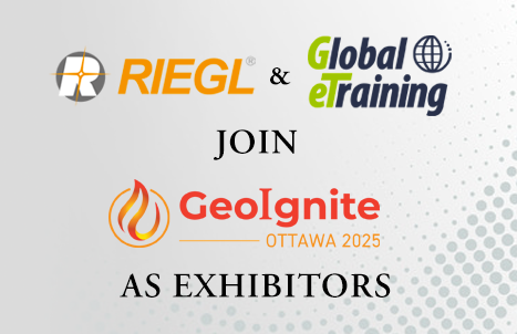 RIEGL & Global eTraining exhibit at GeoIgnite