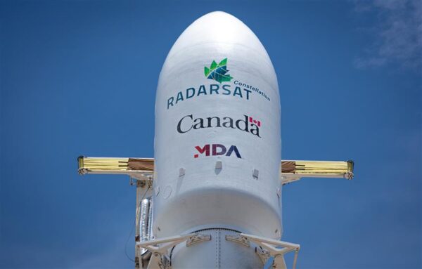 The RADARSAT Constellation Mission payload, ready for launch