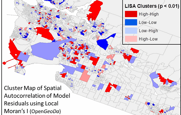 |||Cluster Map of Spatial Autocorrelation