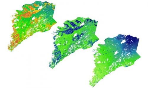 3. WESA GIS: Collage of a Evapotranspiration study for Eastern Ontario.