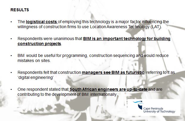 BIM and location-aware technology South Africa 1