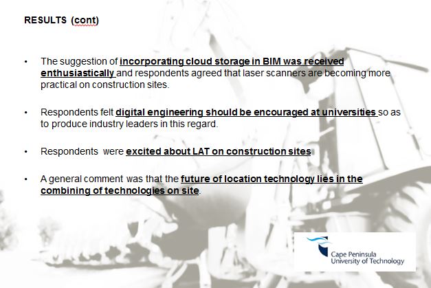 BIM and location-aware technology South Africa 2