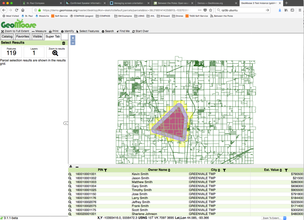 COMPASS Draw polygon then buffer then identify parcels Screen Shot 2018-03-15 at 11.11.53 AM