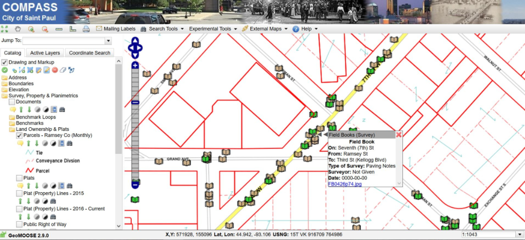 COMPASS Parcels and survey notebooks