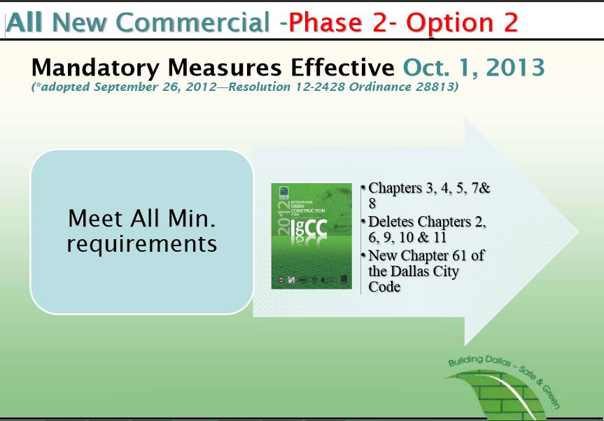 Dallas Building Code Option 2
