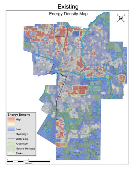 Energy density mapping Guelph