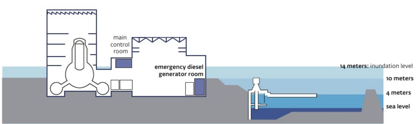 Fukushima tsunami inundation level