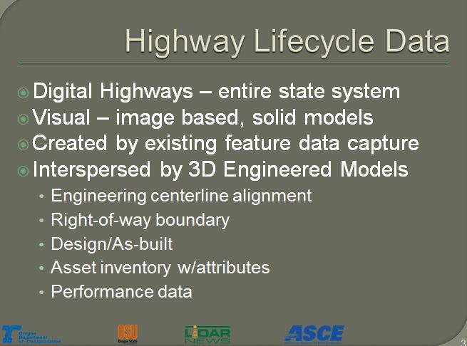 Highway lifecycle data - digital highways Ron Singh
