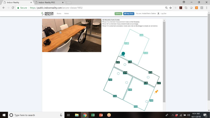 IR100 Indoor Reality example
