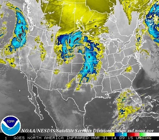 NOAA Weather satellite image US 20
