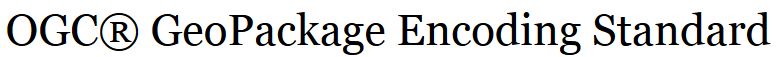 OGC Geopackage encoding standard logo