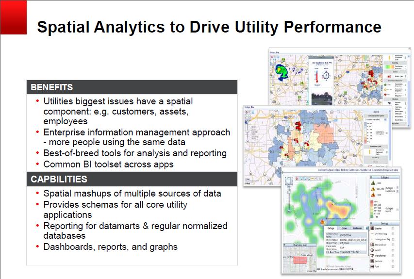 Oracle spatial analytics drive utility performance