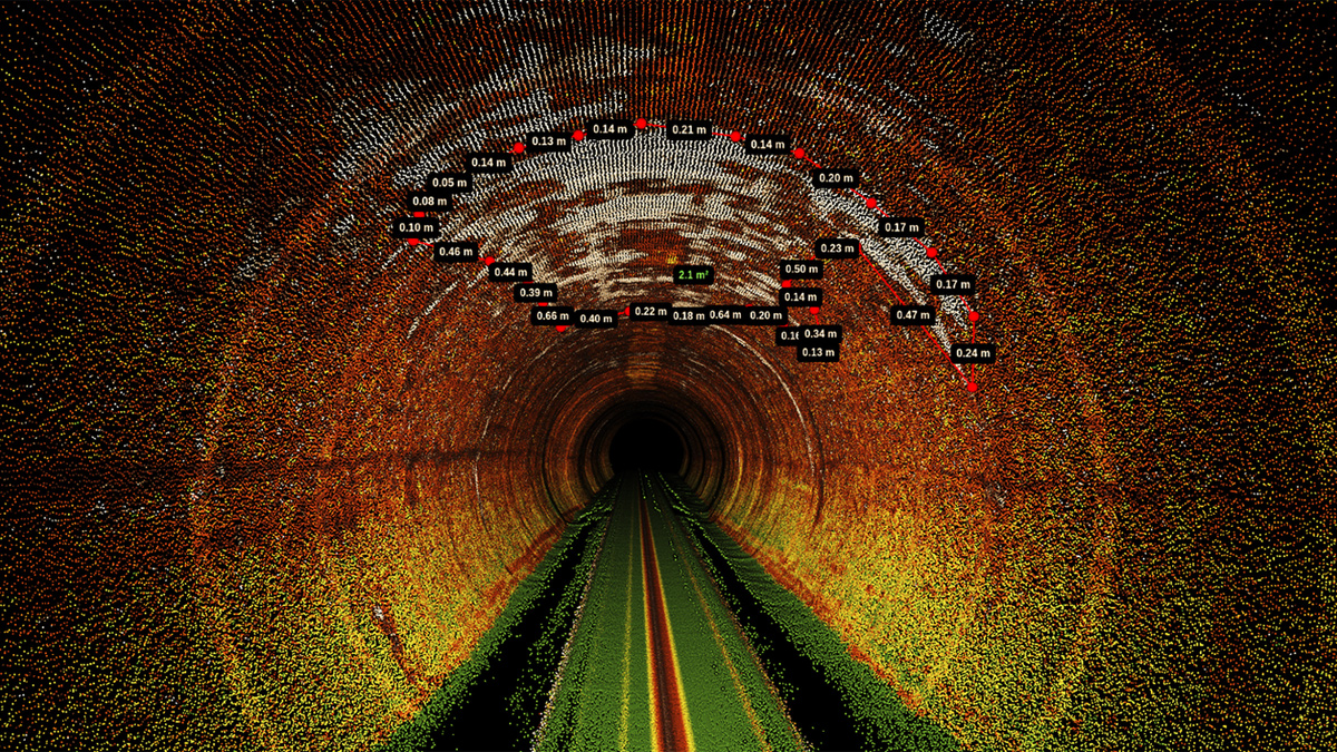 Point cloud captured in sewer