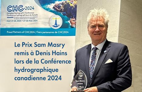 Le Prix Sam Masry remis à Denis Hains lors de la Conférence hydrographique canadienne 2024