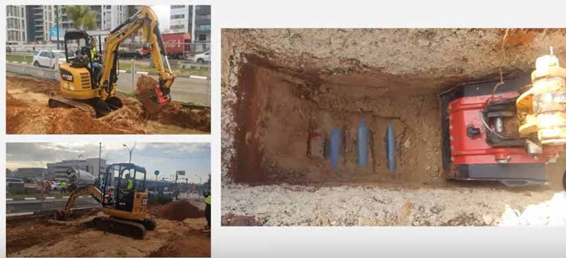 Rod Radar detecting fibre in a conduit