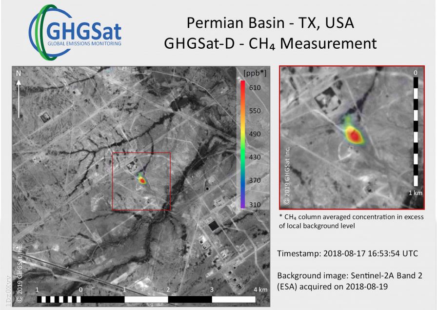 Texas Permian basin GHGSat