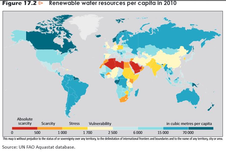 Water resources per capita IEA 2012